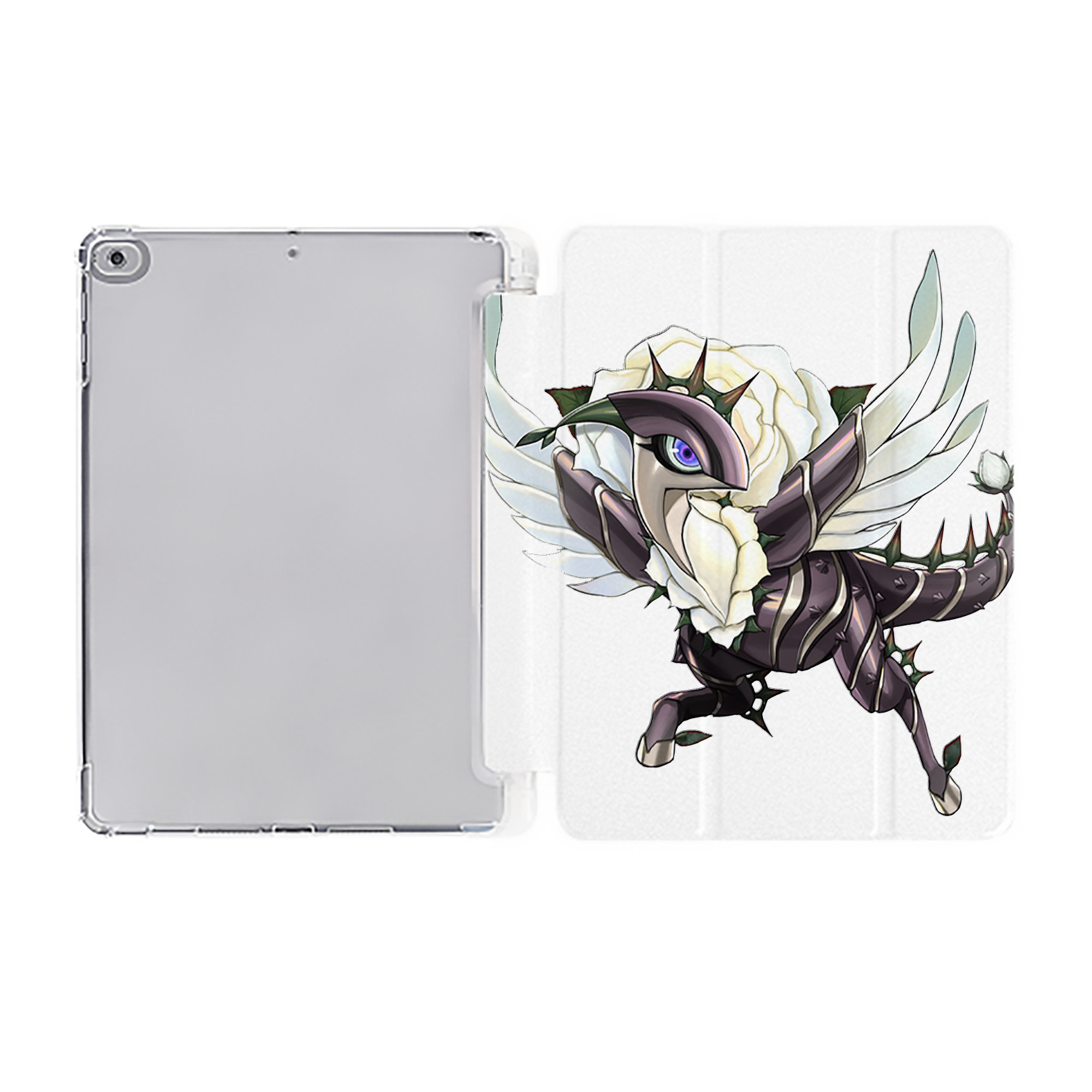 （画像用） 遊☆戯☆王 Yu-Gi-Oh! IPad ケース ペン収納付き 三つ折りスタンド PUレザー×シリコン 対応機種9.5/10.5/10.9インチ